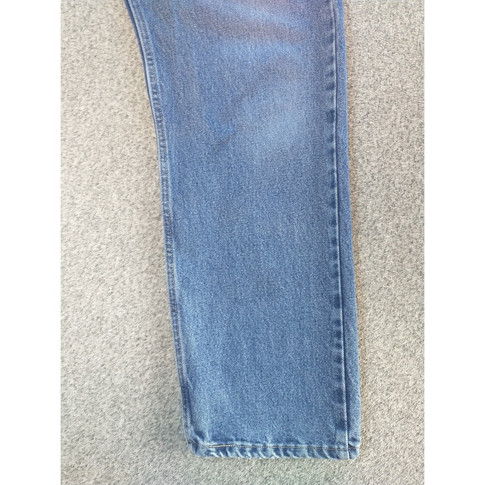 Mens Medium Wash Straight Leg Denim Jeans 100% Cotton 32x31 976T1DR - Picture 5 of 16